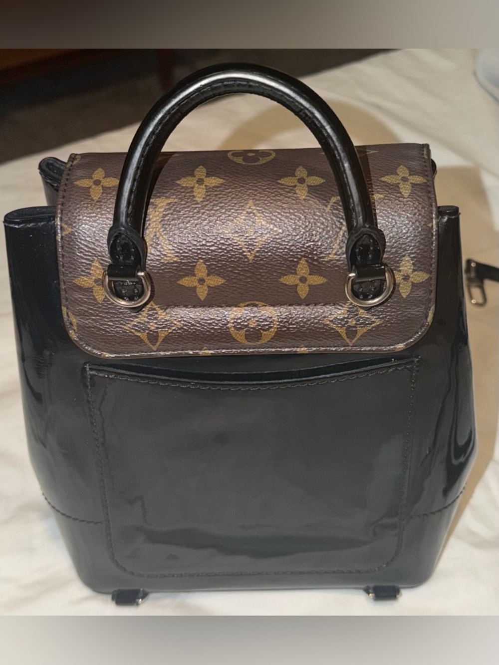 Louis Vuitton monogram hot springs mini backpack crossbody black - Picture 12 of 15